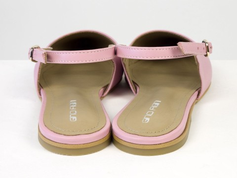 Жіночі балетки slingback з натуральної шкіри рожевого кольору Gino Figini, фото 11