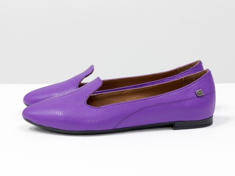 Фиолетовые туфли из натуральной кожи, Д-17-11