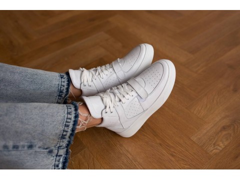 Жіночі черевики з натуральної шкіри білого кольору, Б-2201-01.