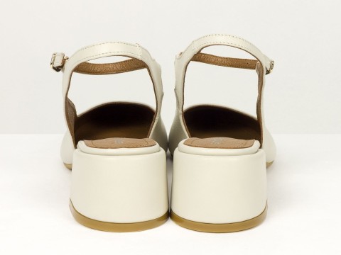 Жіночі молочні туфлі Mary Jane з ремінцем Gino Figini, фото 12