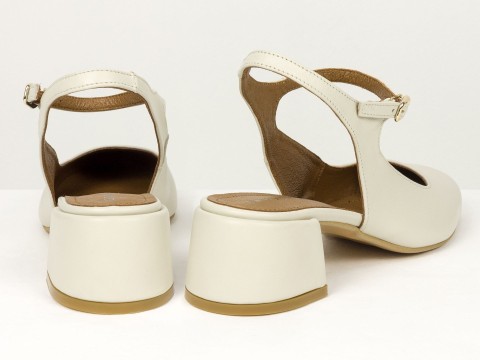 Жіночі молочні туфлі Mary Jane з ремінцем Gino Figini, фото 11