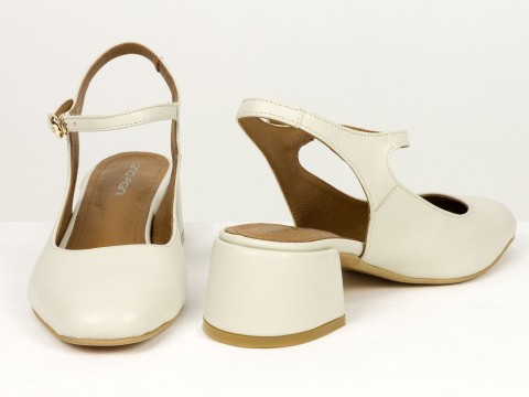 Жіночі молочні туфлі Mary Jane з ремінцем Gino Figini, фото 7